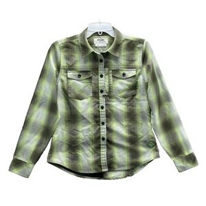 Off the Grid Shirt Womens Small Plaid Moto Workwear Western Outdoor Gorpcore 90s